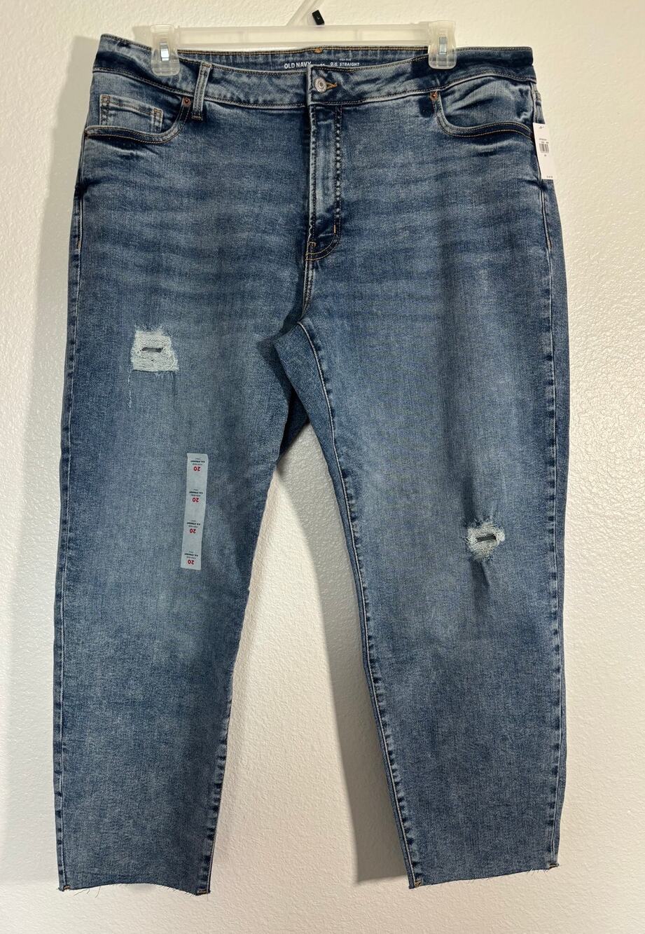 Old Navy NWT Women's Size 20 High-Rise O.G. Straight Ankle Extra Stretch Jeans